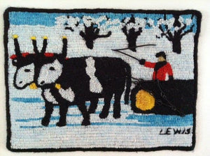 Maud Lewis  "Oxen Hauling"